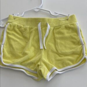 Janie and Jack Yellow Terry Cloth Lounge Shorts
